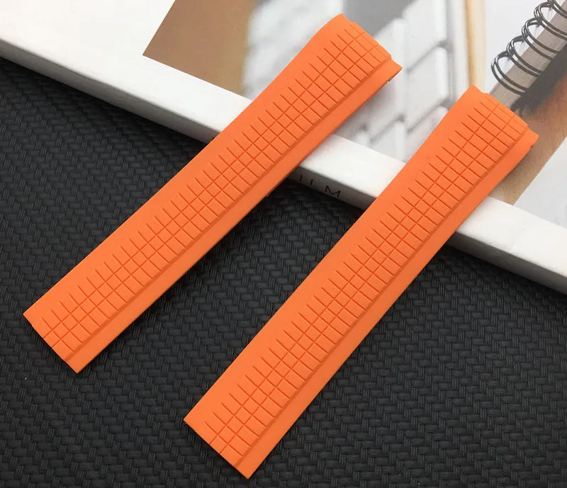 New 21mm Black Blue Green Curved And Silicone Rubber Watchband For PK PHI For 5164a 5167a-001 Watch Strap Band