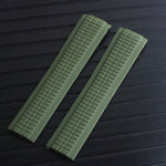 New 21mm Black Blue Green Curved And Silicone Rubber Watchband For PK PHI For 5164a 5167a-001 Watch Strap Band