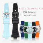 2024 New Hot Selling Silicone Strap For Specht&Sohne PR-XX 37MM Watch Series Men Women Casual Fashion Replacement Rubber Strap